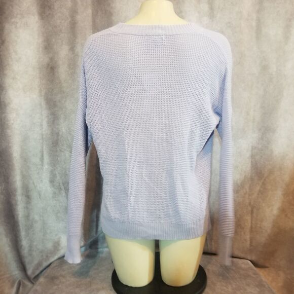 SWEATER SALE 3/$30 Sweet Romeo Pastel Purple Waffle Weave Sweater Size XS - Picture 3 of 4